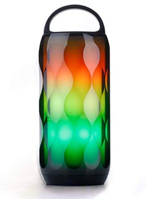 Parlante Altavoz LED con Bluetooth, luz de Noche RGB táctil, Altavoz de 5 W, portátil, Cambia de Color, 6 Colores de Temas, lámpara de mesita de Noche, Altavoz, Manos Libres, microSD